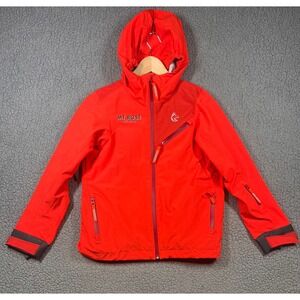 Shred Dog Mt Rose Ski Team Jacket Red Kids Size 10 Hooded Performance Shell